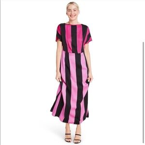 CHRISTOPHER JOHN ROGERS X TARGET PINK STRIPED DRESS